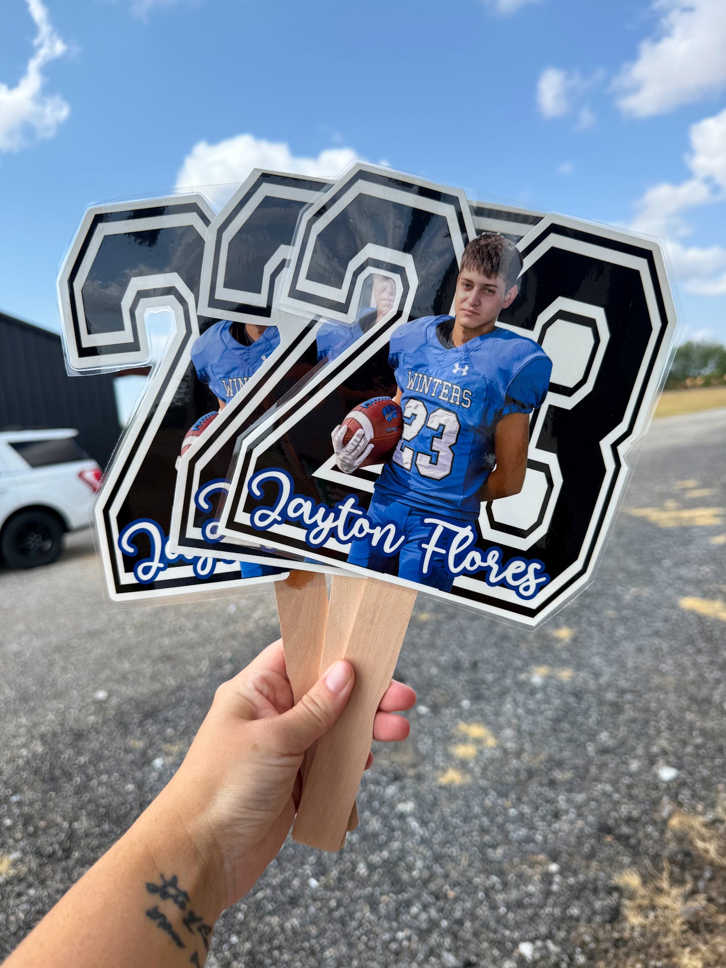 CUSTOM FANS/SIGNS number & name