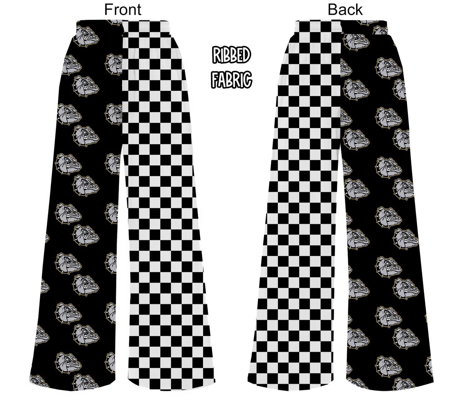 Clyde Ribbed wide leg split pants