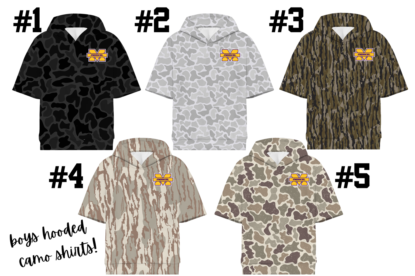 Merkel Camo Boys hooded shirt