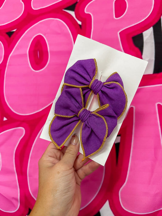 Purple w yellow edge piggie set
