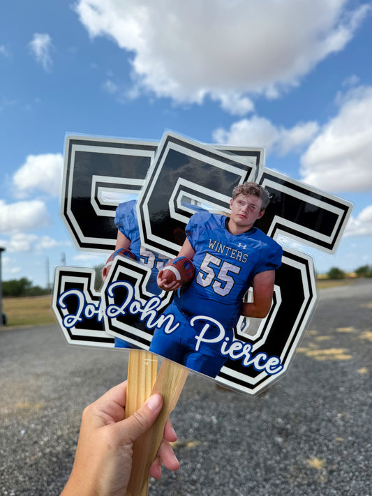 CUSTOM FANS/SIGNS number & name