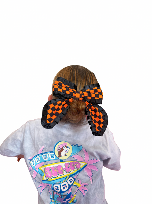halloween check small bow
