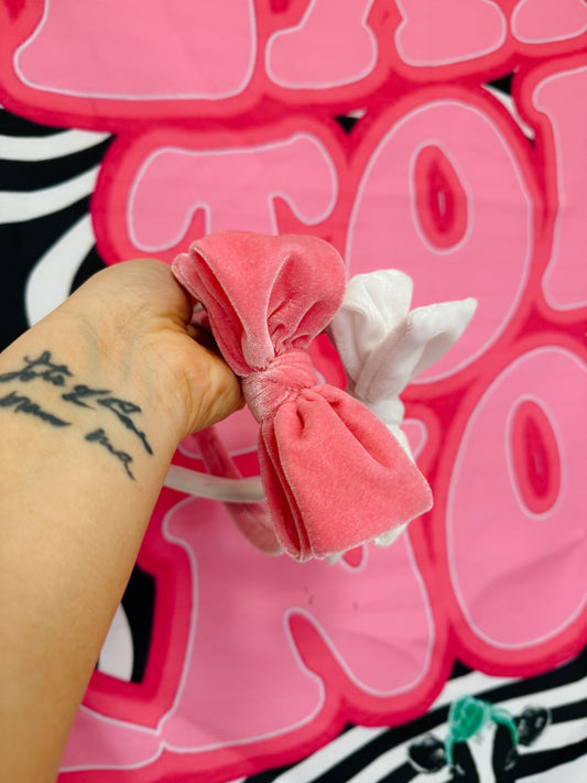 PINK headband with bow