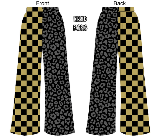 Clyde Ribbed wide leg split pants