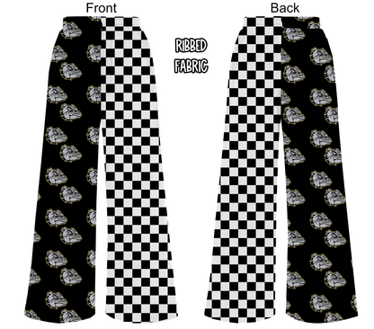 Clyde Ribbed wide leg split pants