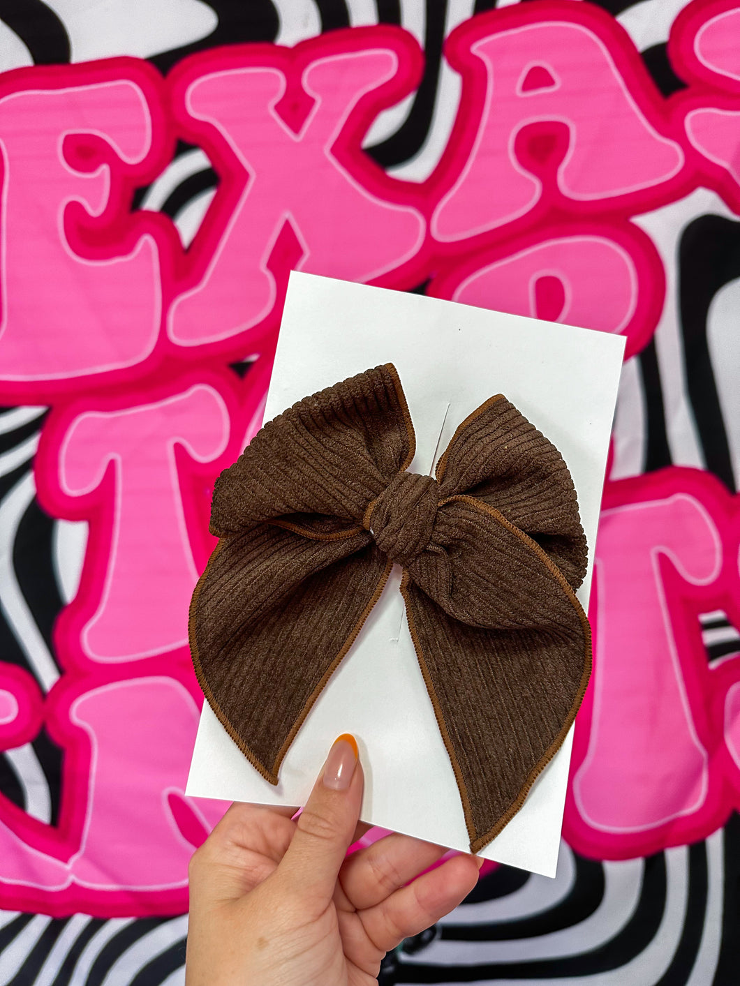 chocolate ribbed chunky Big Bow