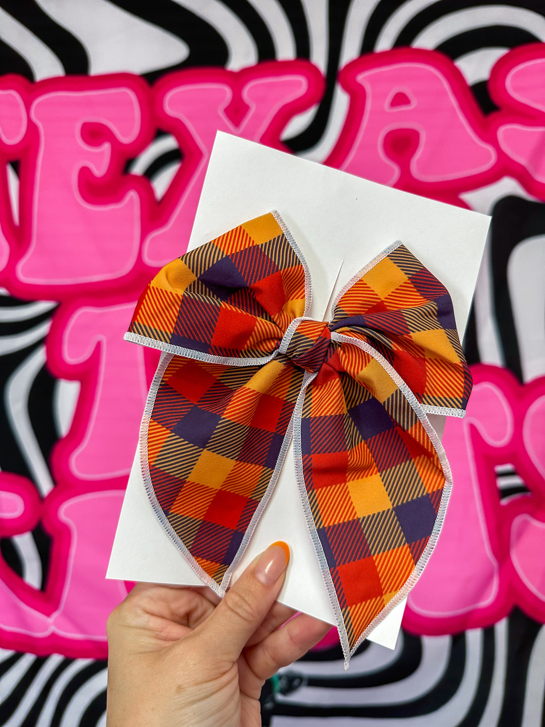 autumn plaid Big Bow