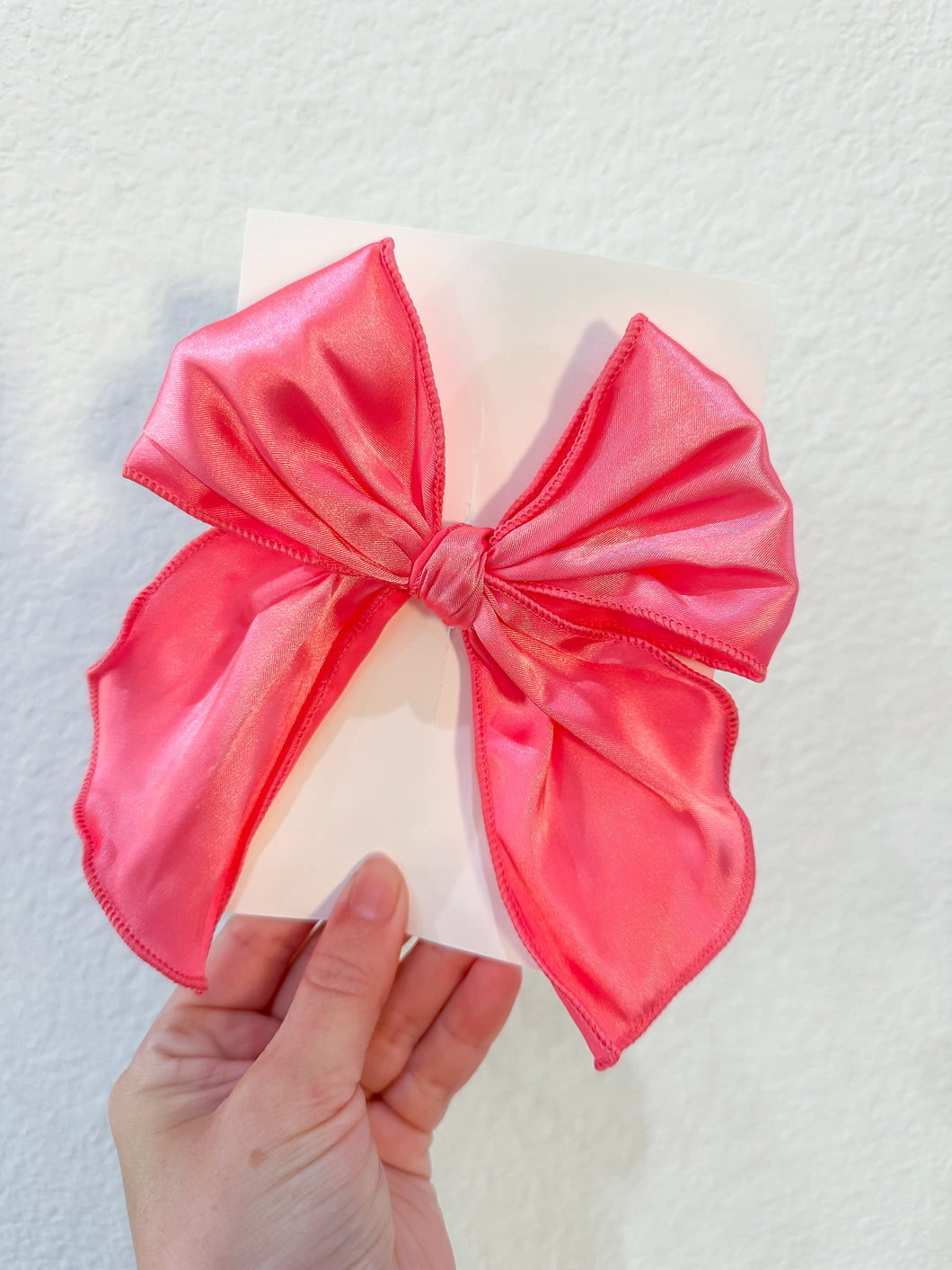 Pink satin Big Bow