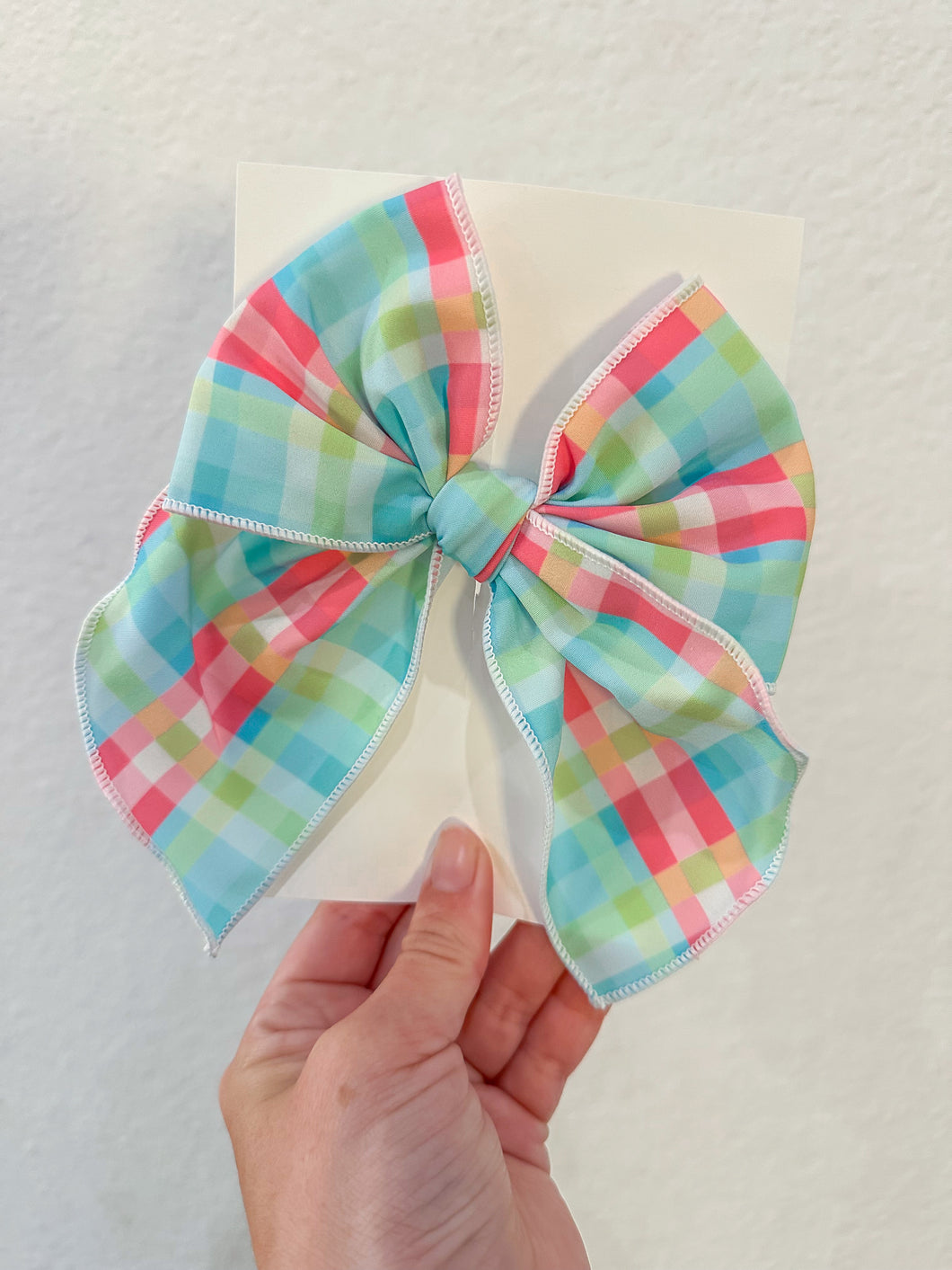 Spring gingham Big Bow