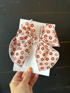 Simple Fall Floral Big Bow