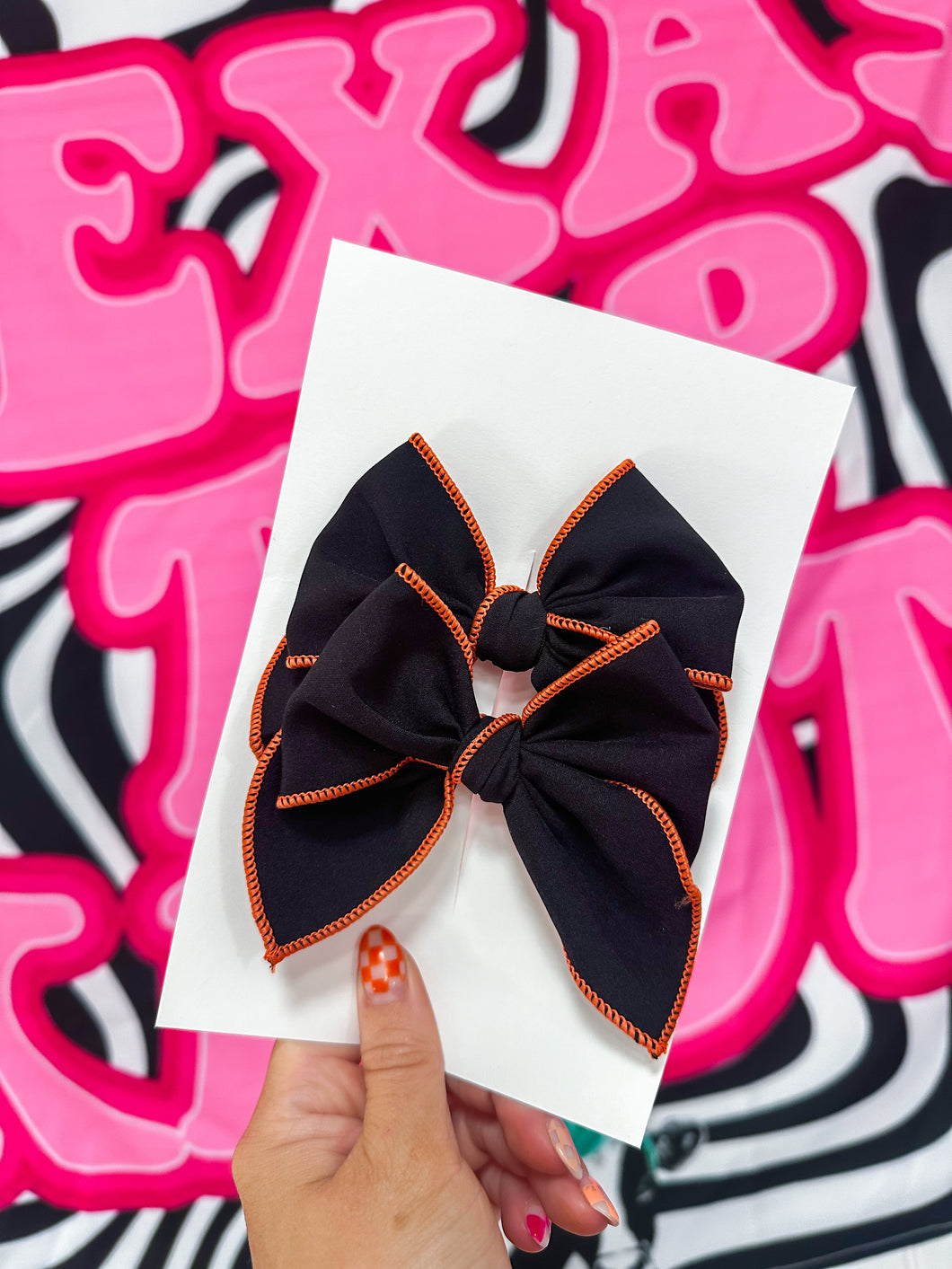 black with orange piggie set