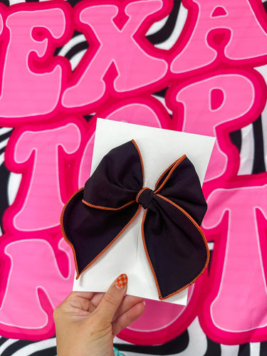 black with orange big bow