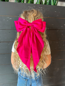 Hott Pink Silk XL Bow