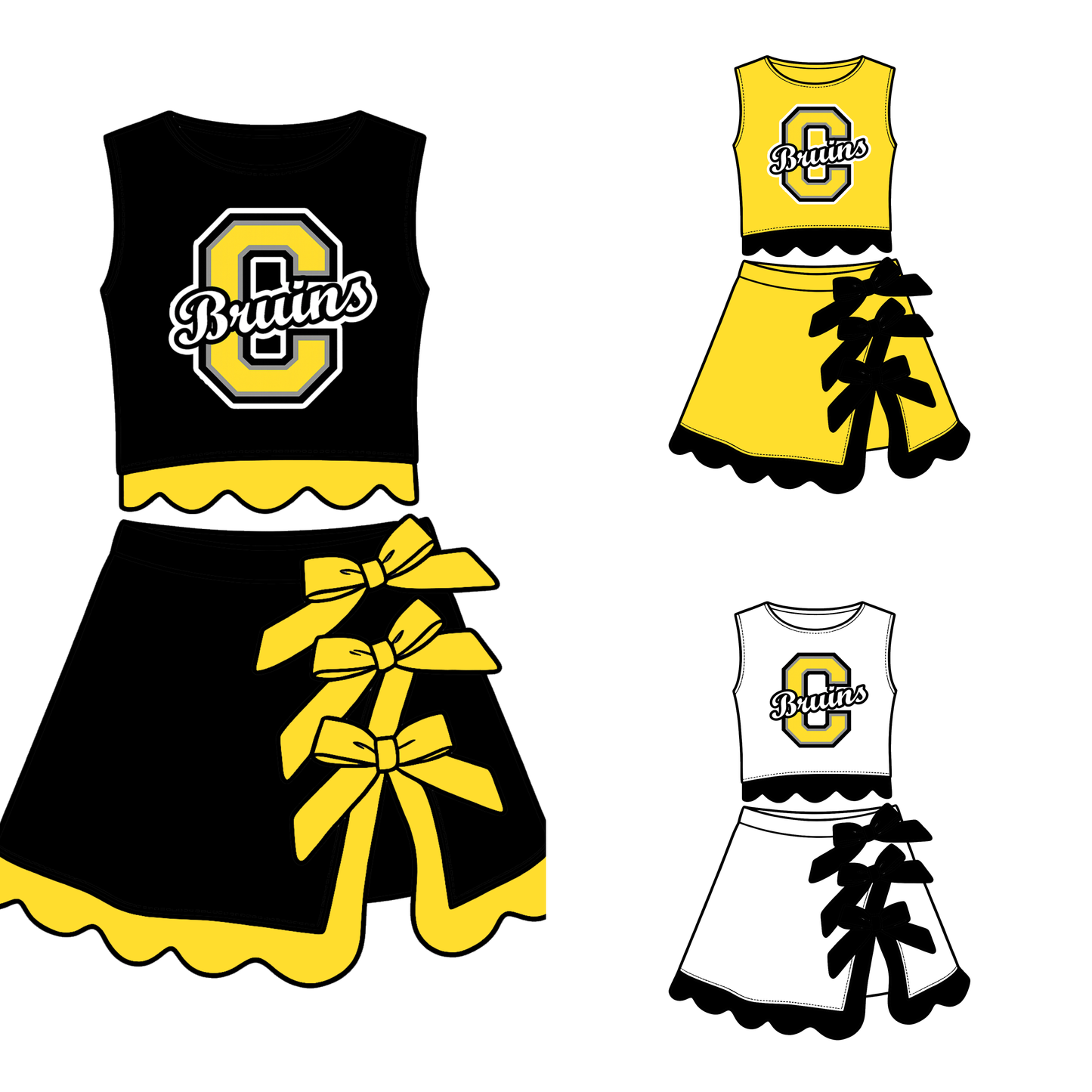 Caddo Bruins Top & Skort set