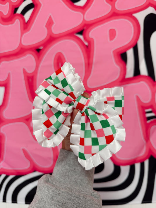 Christmas Checkers Little Bow