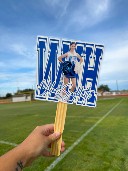 CUSTOM FANS/SIGNS cheer