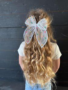 spring pearl big bow