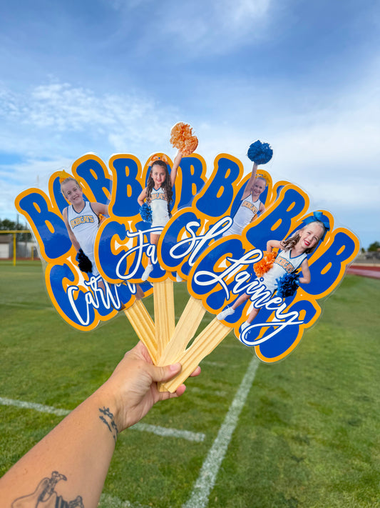 CUSTOM FANS/SIGNS cheer