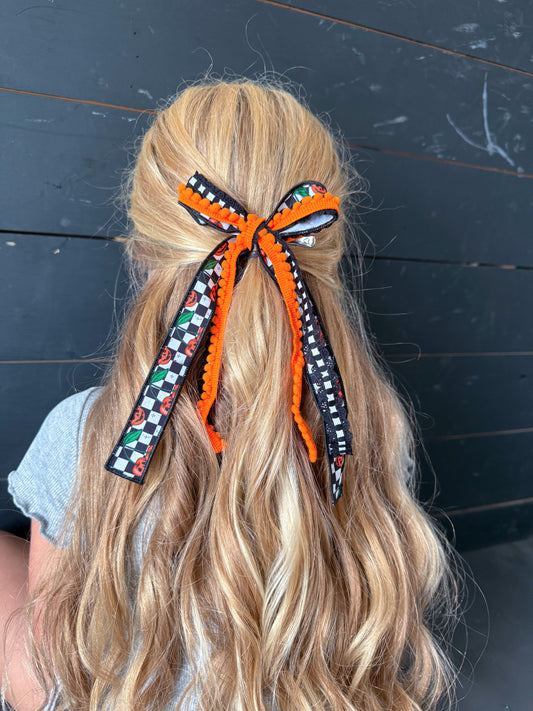 pumpkin checker wild bow
