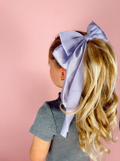 Light Purple silk XL bow