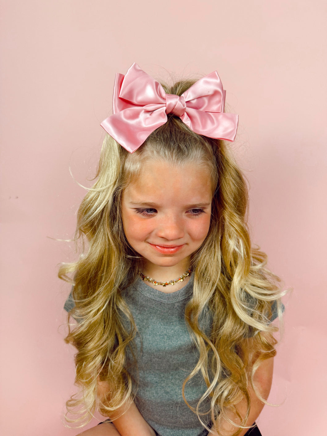Baby Pink silk bow