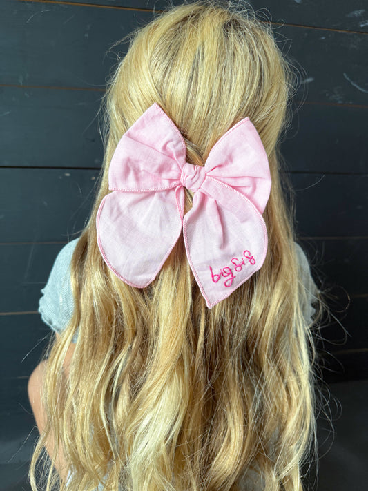 big sis pink big bow