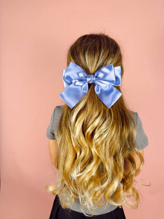 Purple silk bow