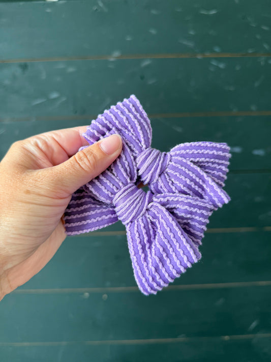 purple ribbed piggie set