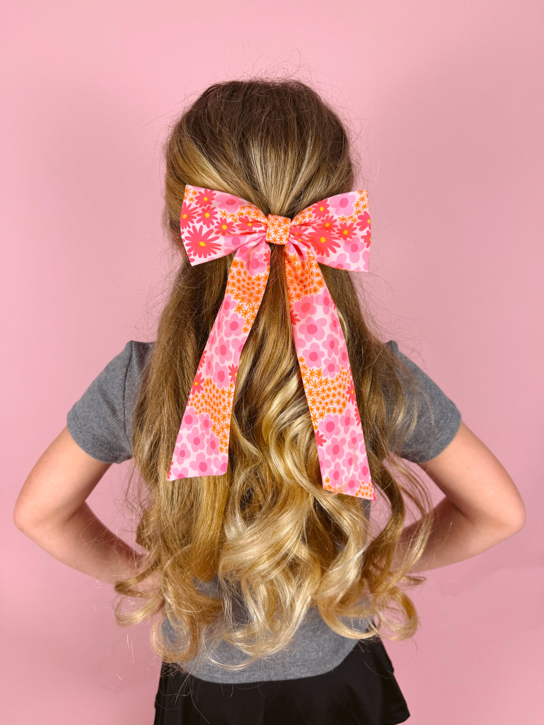 Spring Floral Big Bow