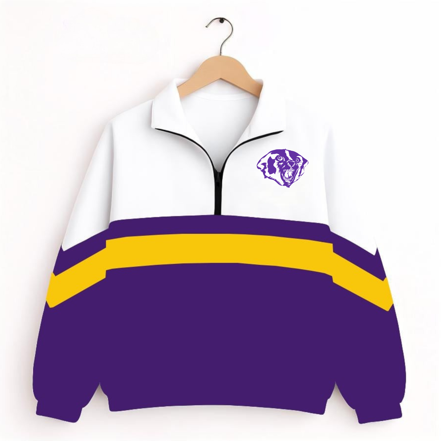 PURPLE/GOLD windbreaker with badger