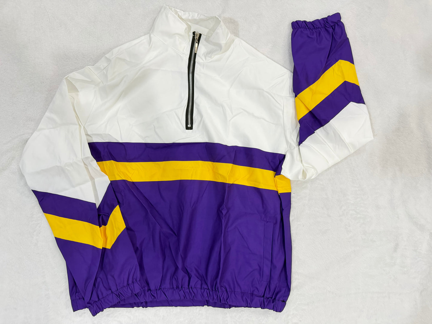 PURPLE/GOLD windbreaker. No logo