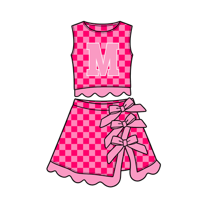 Merkel Pink Out Top & Skort set