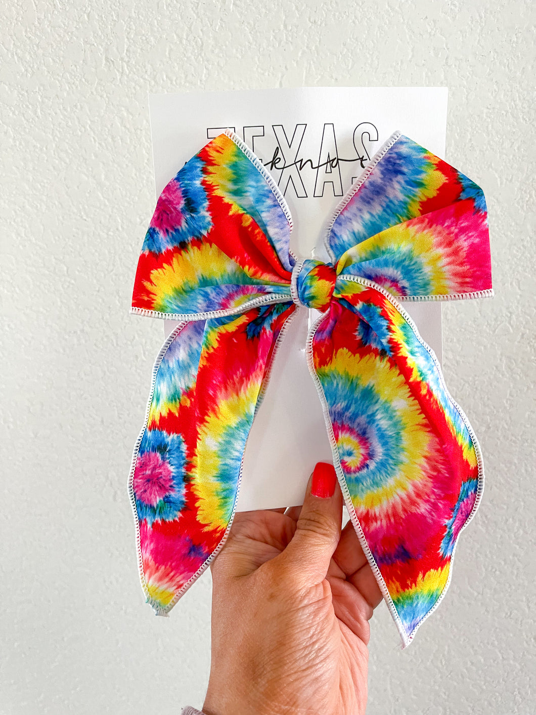 XL tie dye single bow
